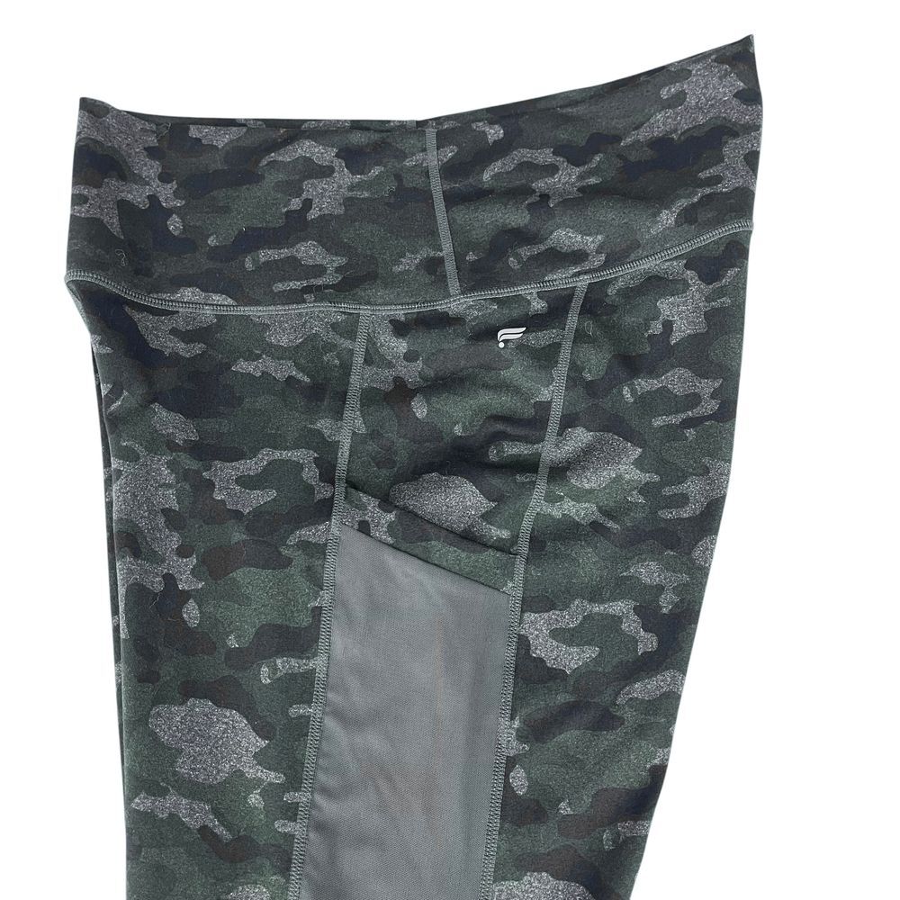 PowerHold by Fabletics Side Pockets Camo Leggings Mesh Side Womens Size Large - Picture 6 of 11